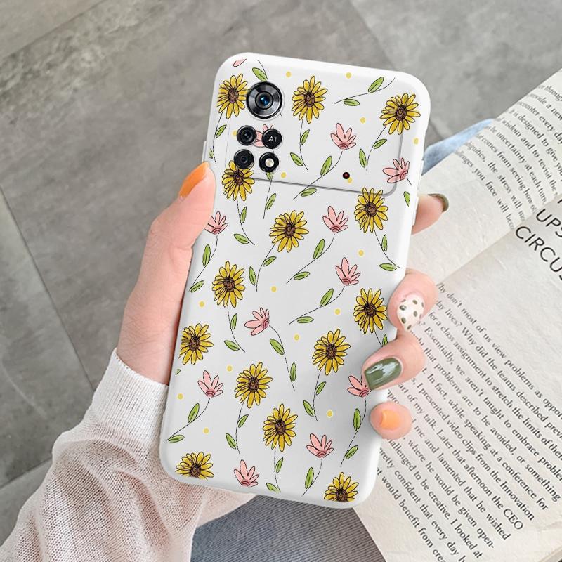 For Poco X4 Pro 5G M4Pro Cover Funda Vintage Flower Leave Protective Cover TPU Capa For Xiaomi Poco X4 Pocox4 X 4 M4 Pro Coque