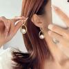 S925 Silver Geometric Pearl Stud Earrings - Elegant Long-Style Fashion for Women