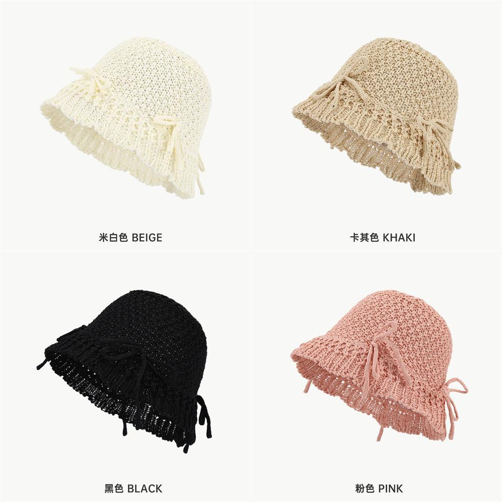 Korean Style Striped Knit Cap With Sunshade And Adjustable Fit For All Seasons