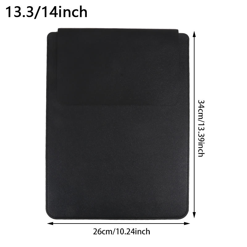 Non-Magnetic Laptop Sleeve - Compact Durable Synthetic PU Case With Rolling Function For Computer Laptop Bag
