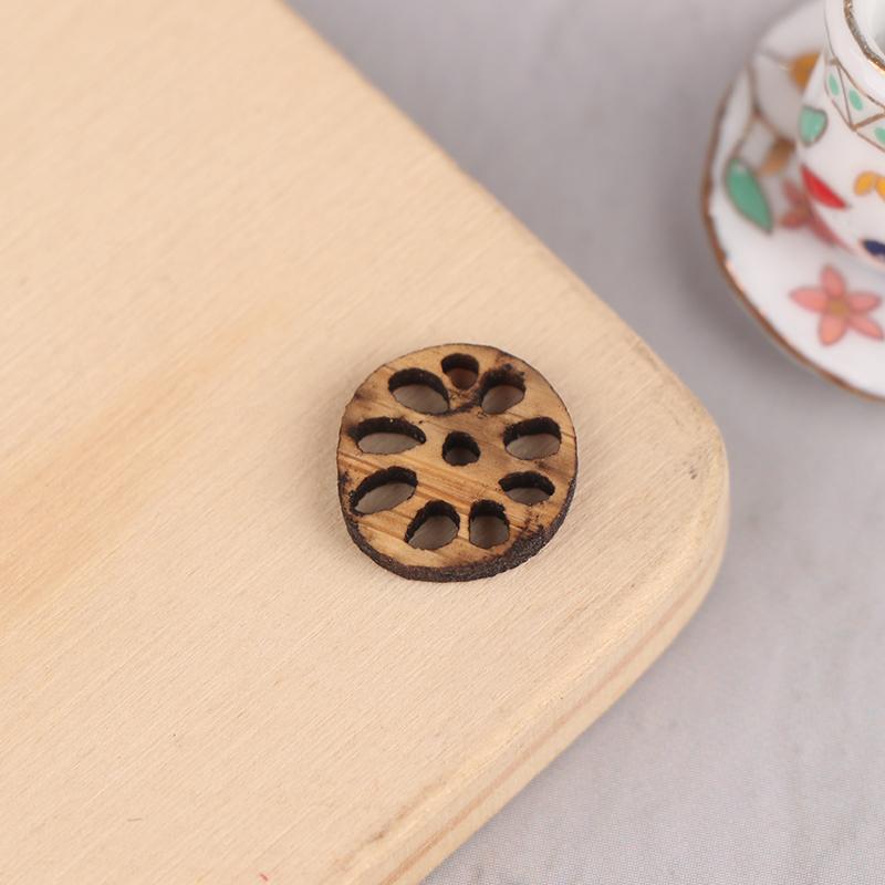 1/12 Dollhouse Retro Mini Tea Coasters, Wooden Cup Mat, Dollhouse Furniture Decoration, Kitchen Ornaments