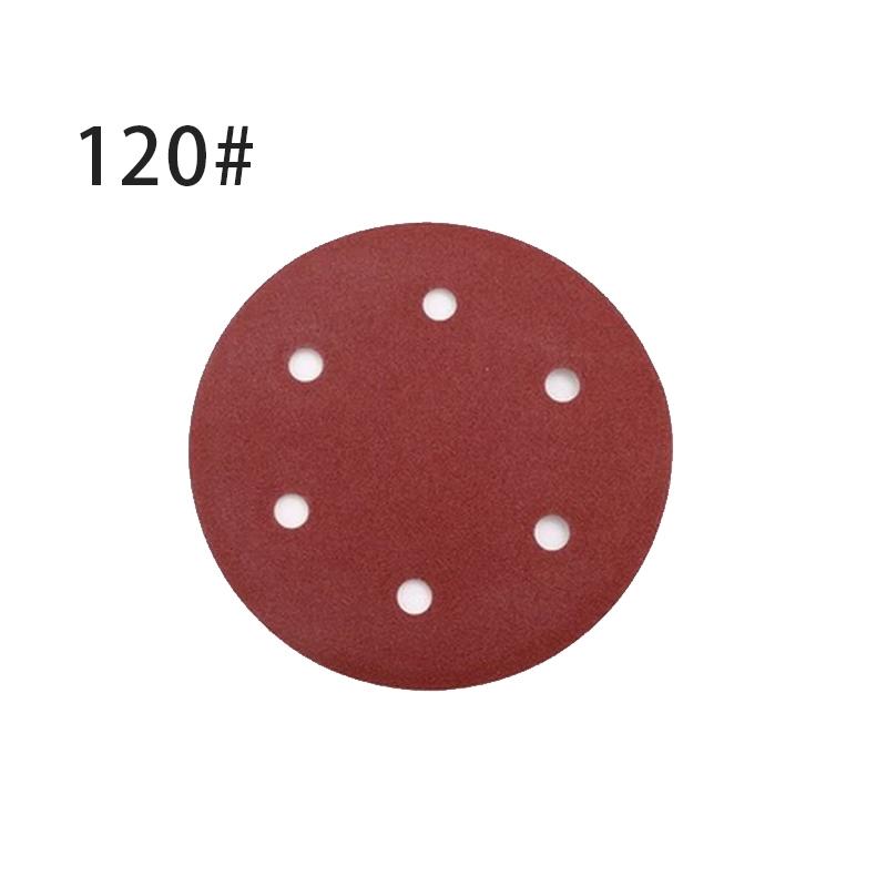 

5-дюймовая 125-миллиметровая круглая наждачная бумага, 6 отверстий, шлифовальные листы, зернистость 60-1000, шлифовальный диск с липучкой, абразивы для полировки