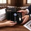 Premium Men's Souvenir Gift Set Custom Logo Leather Wallet Belt Watch Sunglasses 4-Piece Valentine Birthday Luxury Box