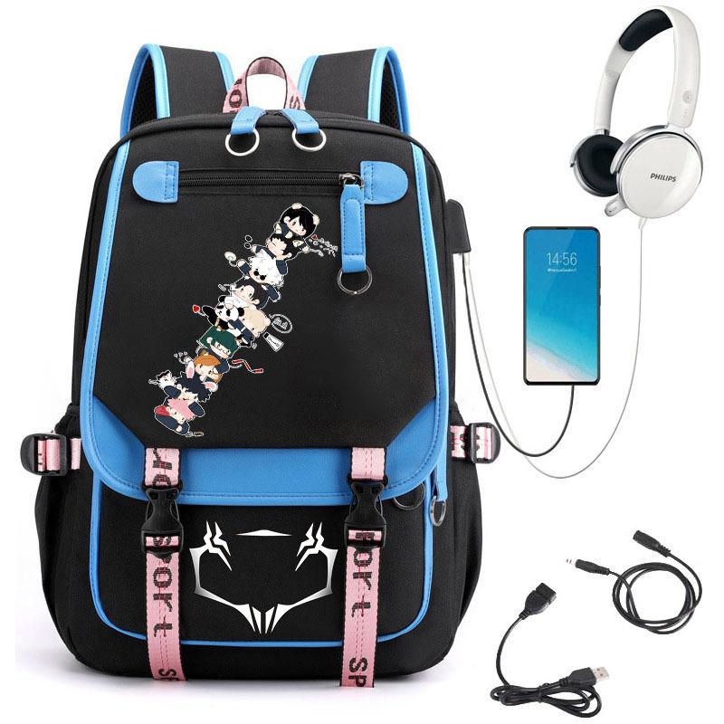 Popular Riman Peripheral Backpack Youth Student School Bag Usb Large Capacity Student Computer Bag