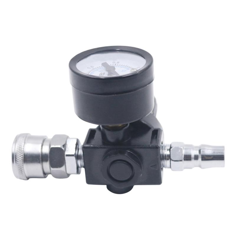 Practical 1/4" Spray Paint Guns Air Regulator Gauge Air Adjusting for Valve Regulator for Spray Guns and Pneumatic Tools
