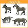 Farm Animal Pvc Model Set With Static Donkey Figures For Collectors And Decor