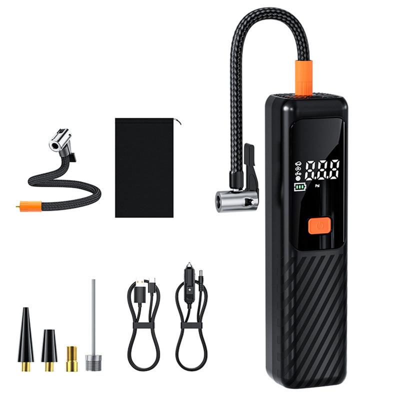 Cordless Mini Bike Pump 150 PSI Air Pump with Digital Pressure Gauge Electric Bike Tire Pump for Auto Motorcycles Bikes Balls