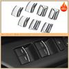 7Pcs Chrome Silver Car Window Lift Button Cover Sequin Trim Stickers for Honda Civic 10th 2016-2026 Accessories