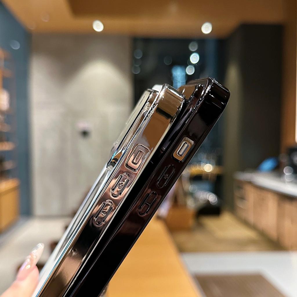 Magnetic Wireless Charging Phone Case For Iphone 14 13 Pro Max 14 Pro 13 Shockproof Lens Protector Plating Matte Glass Cover