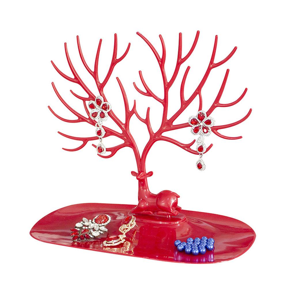Tree Shape Deer Tray Hanger Ring Display Tools Jewelry Display Rack Jewelry Organizer Ornament