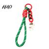 Festive Bag Accessory Christmas Wristlet Keychain, Braided Rope Keychain with Santa Snowman Mobile Decoration Pendant Reindeer Charm, Decorative