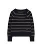COVERNAT WOMAN Ribbon Stripe Knit Dark Navy