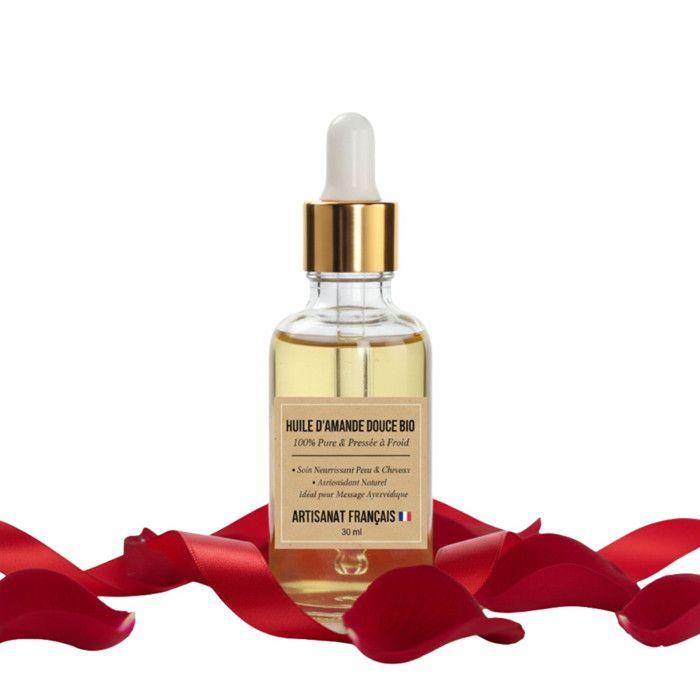 Coffret Saint Valentin Luxe - Huile Massage Bio & Ourson Artisanal - Couleur:Blanc taille:23 x 17 x 7,2 cm - Blanc Taille : 23