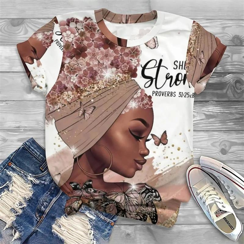 New Fashion Women's T-Shirt D-Printed Harajuku Short Sleeve T-Shirt Women's Oversized Top