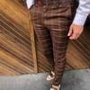 Erkek Pantolon Ekose Slim Fit Resmi Rahat Bahar Pantolon İş için