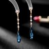 SUYU Fashion Medium And Long Summer Fashion Earrings Personalized Blue Pendant Earrings