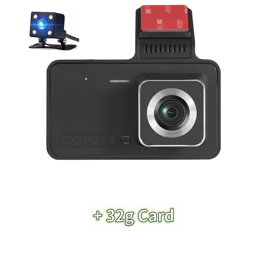 Dash Cam Front and Rear View Camera Video Recorder Dual Lens Car Dvr Cycle Recording Night Vision G-sensor HD 4 Inch Dashcam