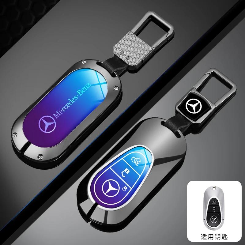 Hot Car Sticker Alloy Car Key Case Cover Shell Fob For Mercedes Benz C E S Class GLC W206 W223 W214 E300 C260 C300 S450 S500 S40
