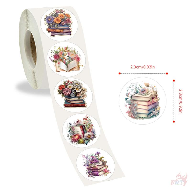 500Pcs/Roll Ins Flowers & Reading Kids Rewards Stickers - DIY Scrapbooks Album Decor Sealing Label Decals