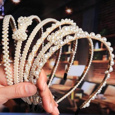 Kore İnci Kelebek Gelin Kafa Bandı - El Yapımı Düğün ve Nedime Saç Aksesuarı