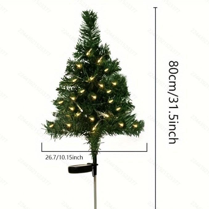 Solar LED Christmas Tree Lights for Outdoor Lawn and Courtyard Decoration