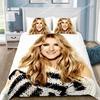 Rapper Cantante C-CelineS Dion Set Biancheria da Letto Cantante C-Celine Dion Copripiumino Federa per Cuscino per Adulto Ragazzo Ragazza Decorazione Camera da Letto