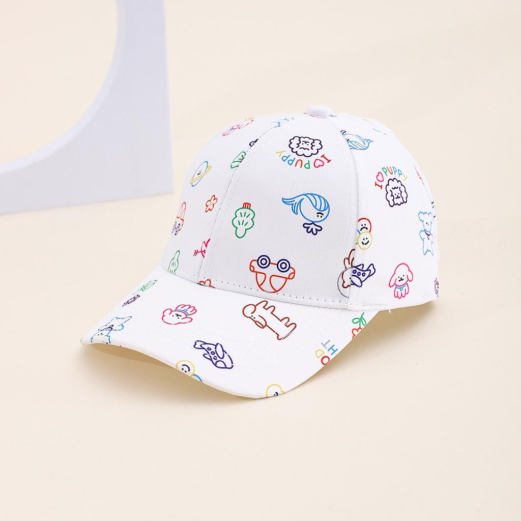 Hat Fruit Strawberry Mushroom Printed Baseball Cap Street Visor Spring and Autumn Children's Cap