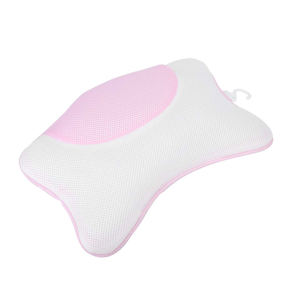 

Мягкая сетчатая подушка для ванны, снимающая усталость, расслабляющая, для домашнего спа, подушка для ванны с присоской, розовая розовый