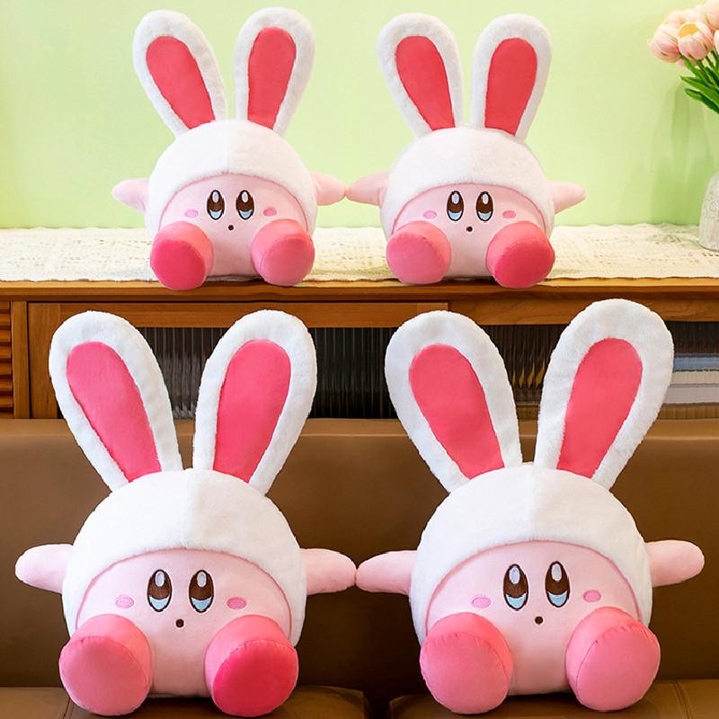 New Plush Rabbit Ear Kirby Doll Soft Toy Adorable Stuffed Animal With Logo Label