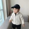 Dětská plyšová bunda oboustranný samet jednobarevná teplá unisex dětská bunda top