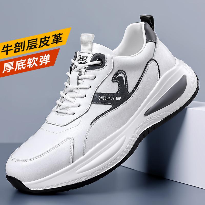 

2025 весна новые мягкие кожаные туфли-бини мужские повседневные туфли для вождения мягкая подошва модные универсальные спортивные туфли кожаные туфли 44