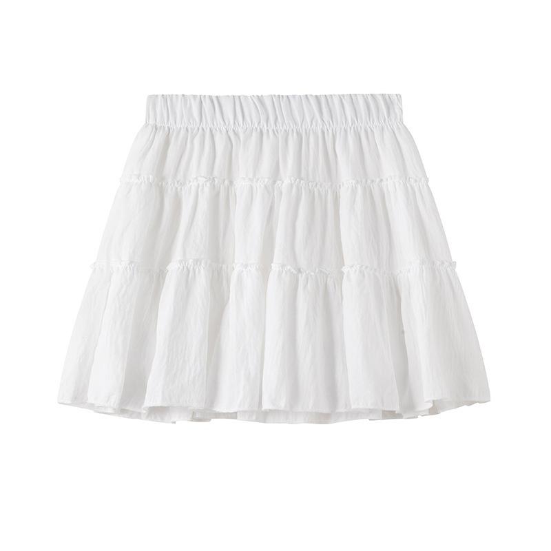 Ballet Style White Cake Short Skirt Women's Spring and Autumn Summer New Skirt Slim Small A-word Skirt