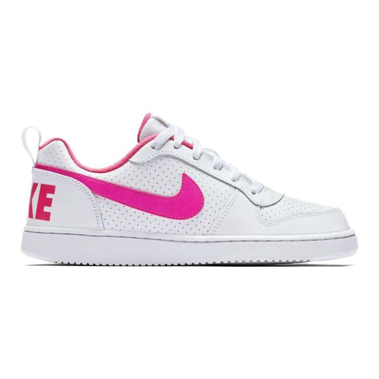 Nike Court Borough Low White Pink Blast GS 845104-100