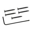 78mm 6 String Bass Guitar Roller Saddle Hardtail Top Load Bridge Tailpiece with L Shaped Wrench and Screws for Guitars