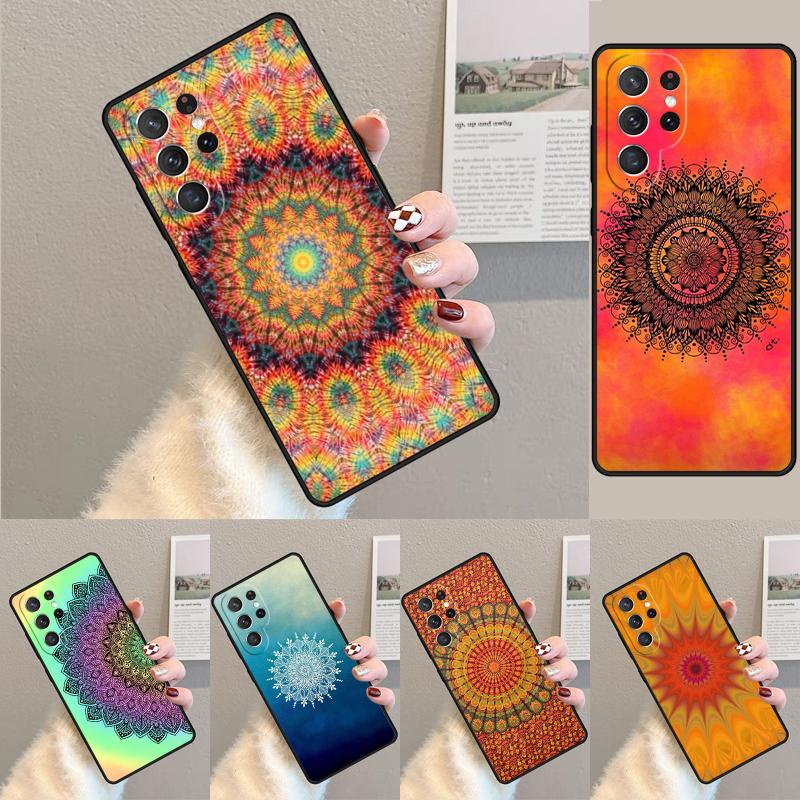 Mandala Pattern Silicone Phone Case For Samsung Galaxy note 10 pro S26 S25 S24 S23 S22 S21 Plus S25Ultra Capa Cover