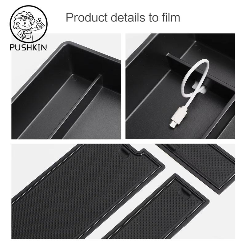 For Xpeng G6 2024 2025 Car Center Console Tray Armrest Storage Box Organizer Interior Accessories Stowing Tidying Black