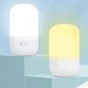 Energiesparende 3-W-Nachtlicht-Plug-in-LED-Steckdosenlampe Innenbeleuchtung EU Zweifarbige Nachttischlampe