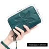 New Women First Layer Cowhide Wallet Short Double Zipper Clutch Purse Multifunctional Genuine Leather Card Coin Cash Storage Handbag