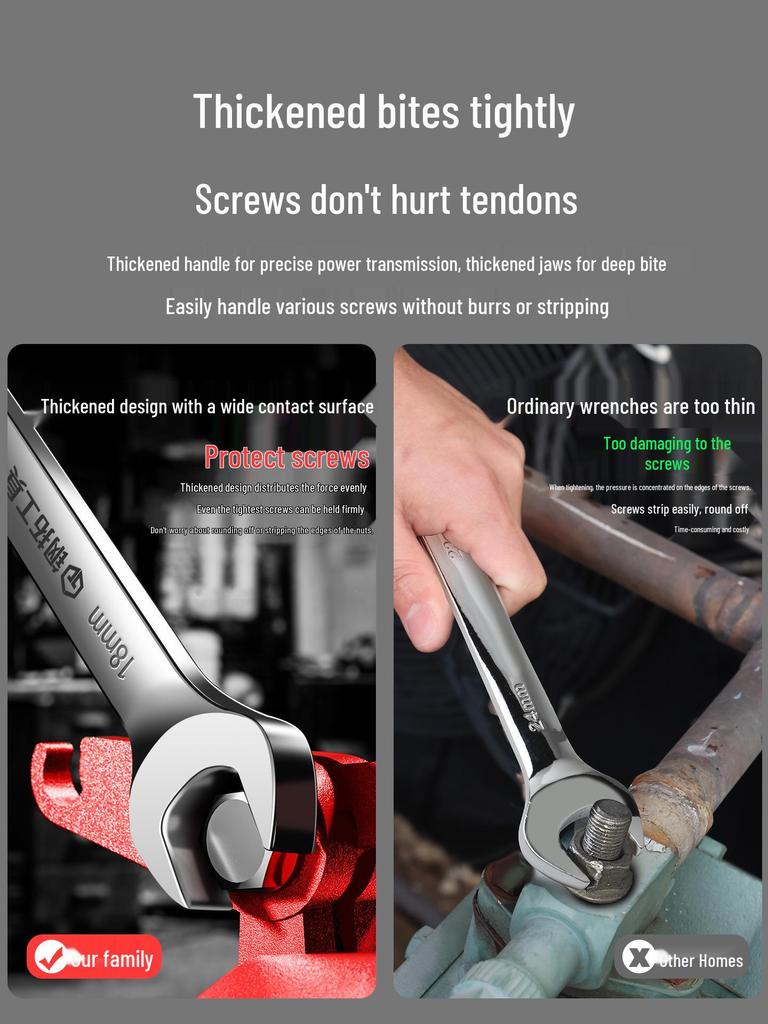 Dwustronny Zestaw Kluczy Otwartych - Małe Klucze Widełkowe Dwustronne Narzędzia Sprzętowe