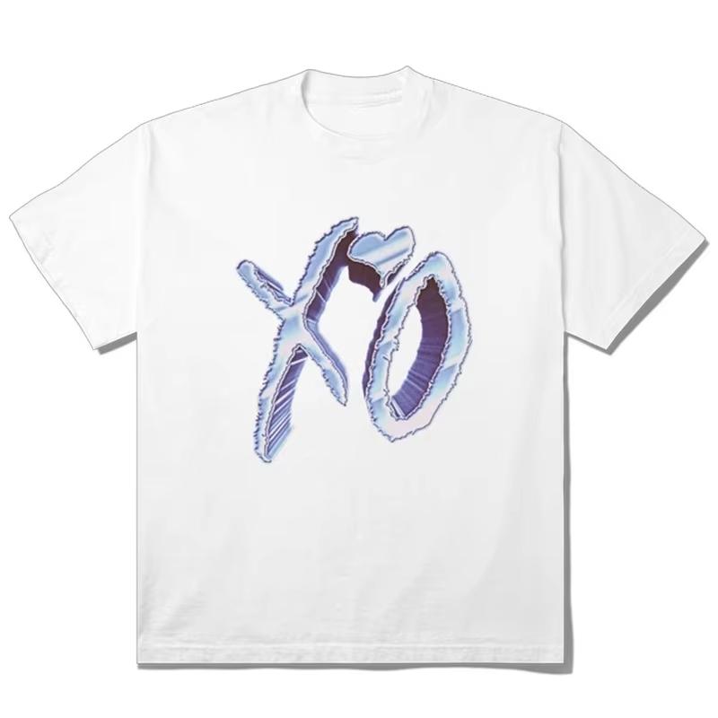 Lässiges Sommer Sänger The Weeknd's Trendiges Retro Support Kurzarm Hochwertiges Unisex Modisches Herzförmiges Herren T-Shirt