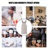 Chef Apron with Pockets Baking Kitchen Apron for Chef Dust-proof Adjustable Mens Aprons for Grilling Grill Apron for Barbecuing
