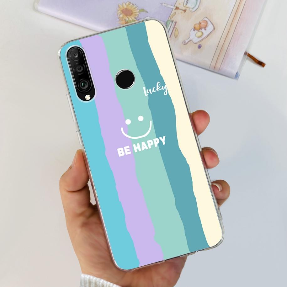 For Huawei P30 Lite Case 2020 Fashion Flower Bumper Soft Silicone Clear Cover For Huawei P30 Lite Pro Fundas P 30 P30Lite Hoesje