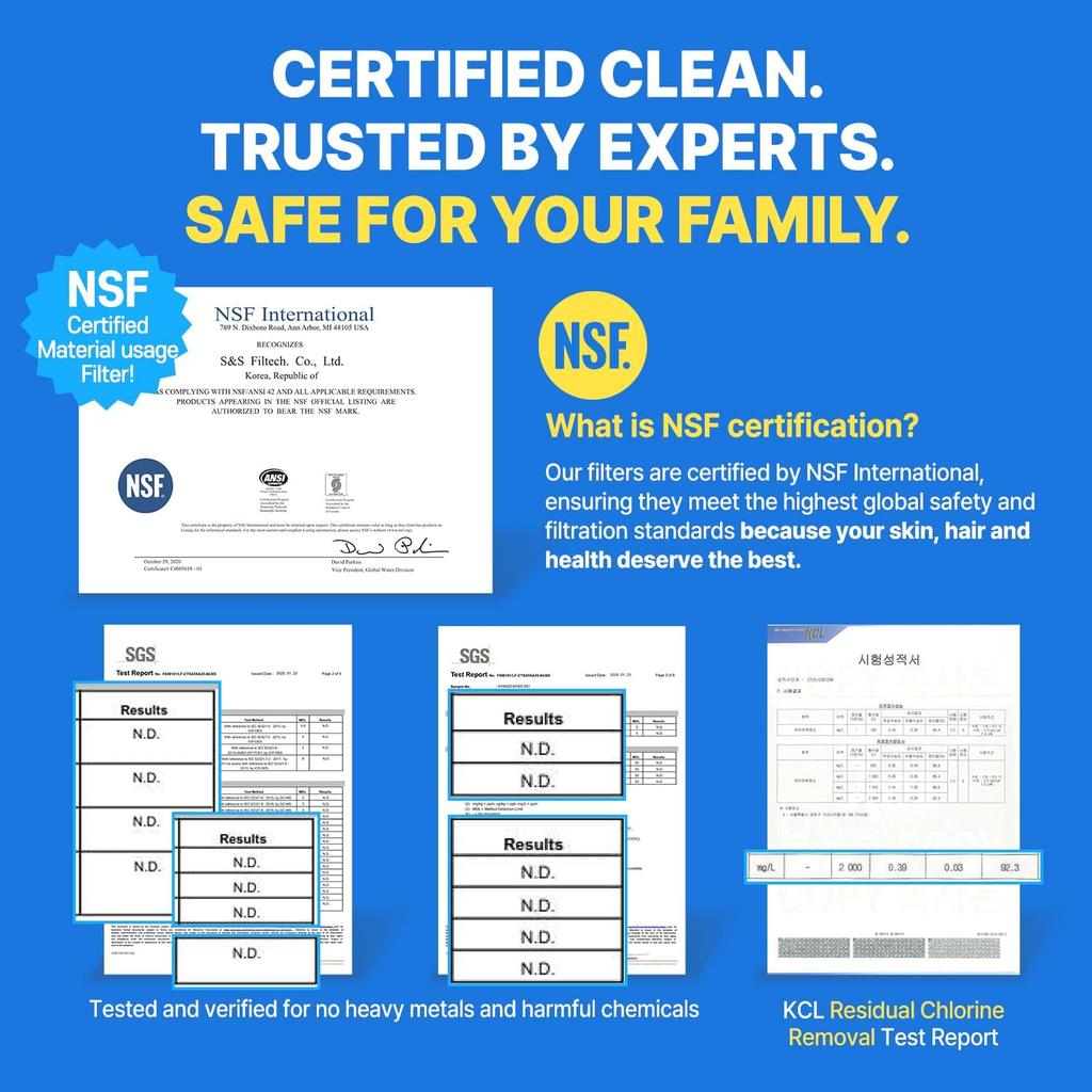 atojet Signature Filter Shower Head Set – with Filters, White, Korean