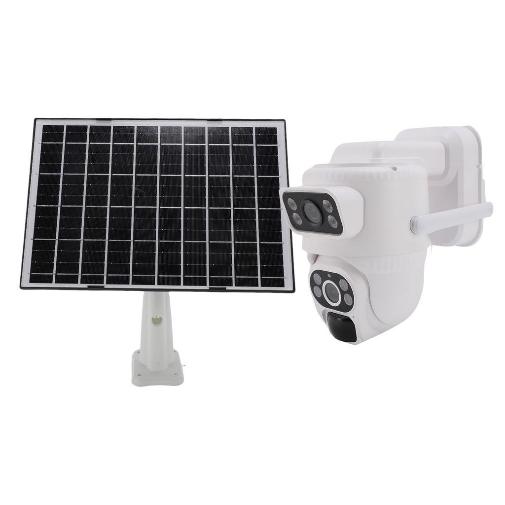 Solar Camera Dual Lens Security Camera for Outdoor 4G Connection AI Human Tracking APP Remote Viewing