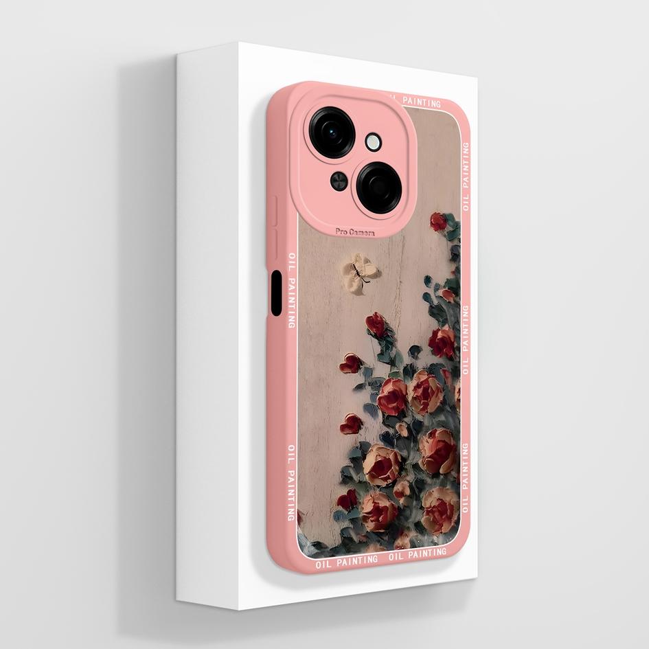 Do etui na telefon Tecno Pova 4 5 6 Pro Neo 3 Pop 8 9 z płynnego silikonu, modny mały miś, słodki, pulchny kot, miękka ochrona aparatu, torby na telefony do Tecno Capa