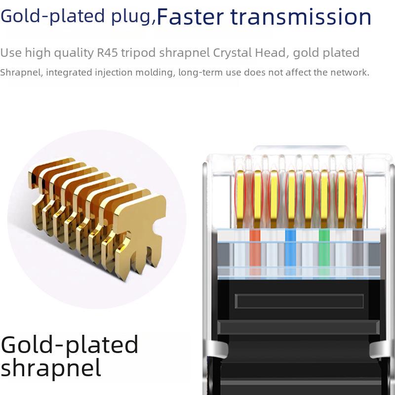 High-Speed CAT6 Gigabit Network Cable (5m, 50m, 100m) with Crystal Head Patch Cord