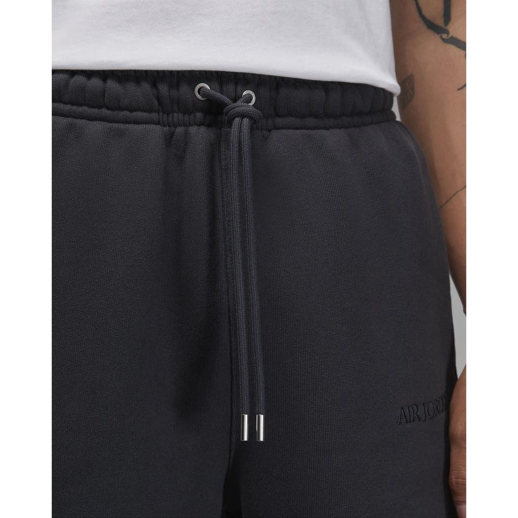 Jordan Wordmark Series Solid Color Lace-Up Mid-Rise Casual Shorts Men Shorts Black FJ0701-045