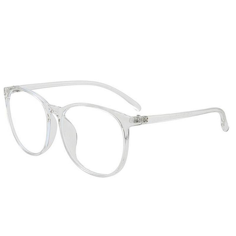 Transparent Round Prescription Spectacle Women Men Oversized Myopia Lens Optical Eyewear Power 0 -0.5 -0.75 To -6.0