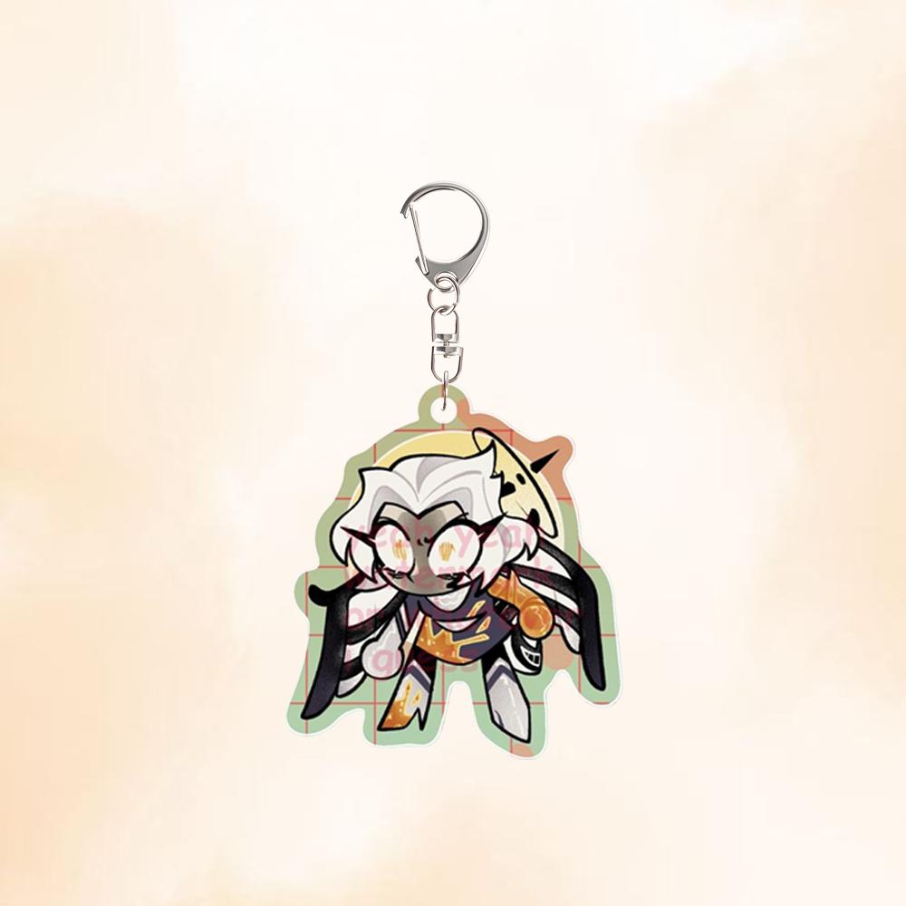 For Acrylic Keychain Anime Peripheral Vox Alastor Valentino Velvet Baxter Q Version Backpack Accessories Pendant Festival Gift