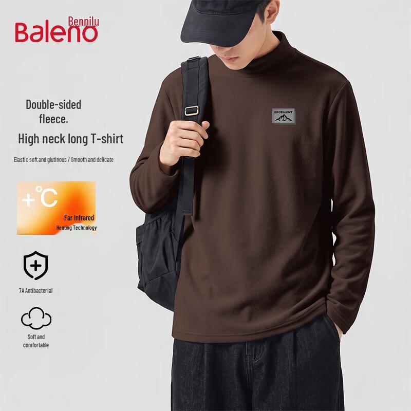 Baleno Men's Mock Neck Thermal Long Sleeve T-Shirt